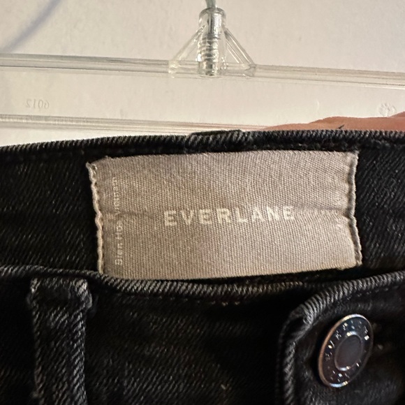 Everlane Washed Black High Waisted Denim Skinny Jeans Size 24 Ankle EUC - Picture 5 of 7